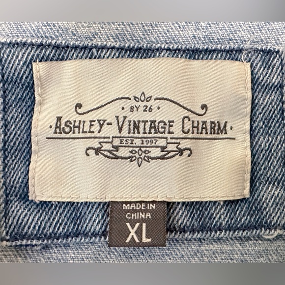 By 26 Ashley Vintage Charm NEW Denim Paperbag Drawstring Waist Jacket Top XL - Picture 13 of 16